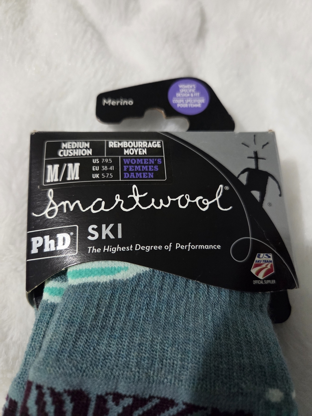 Smartwool PhD Ski Socks - Teal/Green - Women's M/M